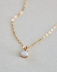 Minimalist Opal Drop Necklace