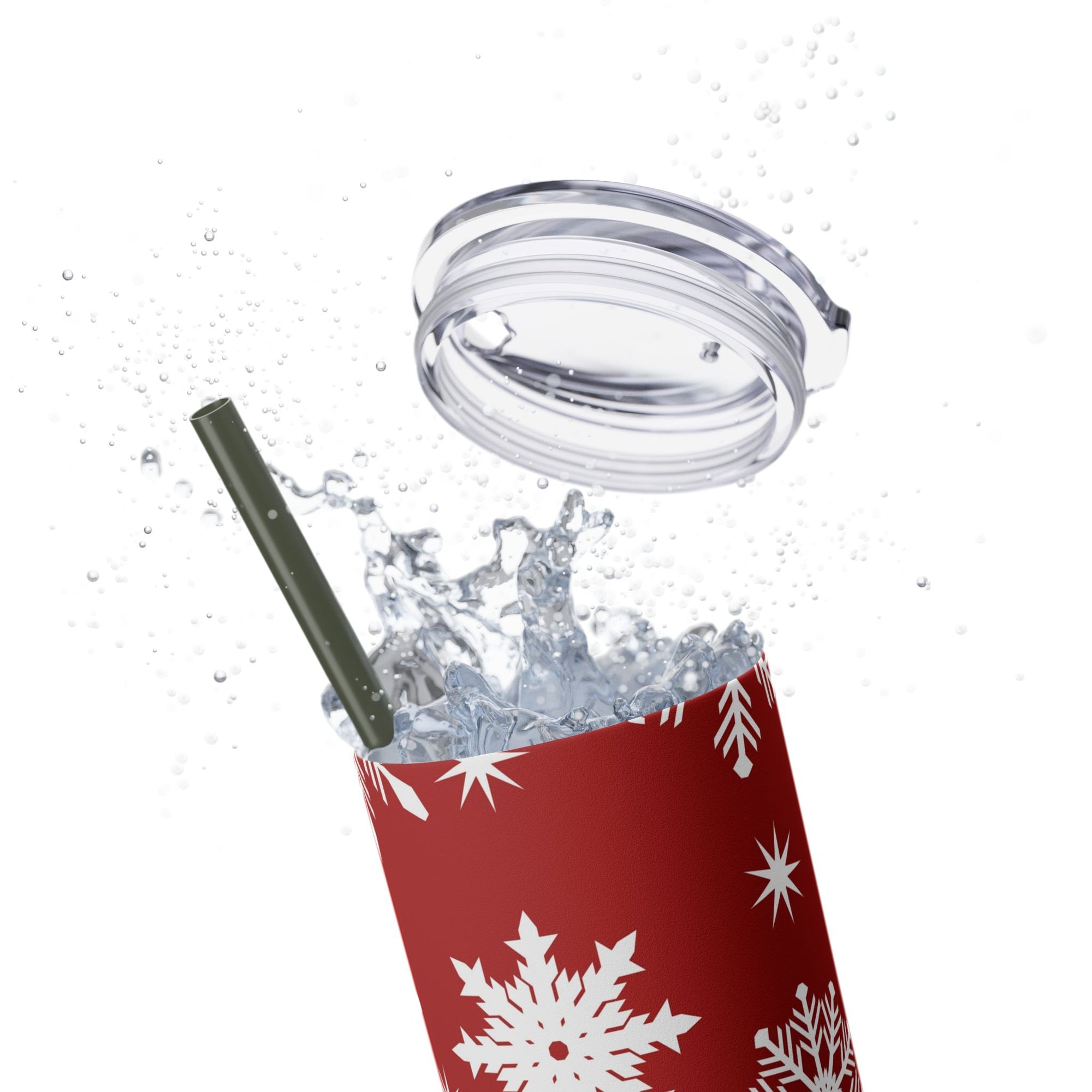 Snowflakes Xmas Skinny Tumbler, 20oz