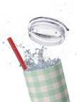 Mint Gingham Tumbler, 20oz