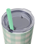 Mint Gingham Tumbler, 20oz