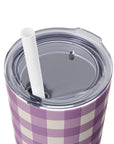 Lilac Gingham Tumbler, 20oz