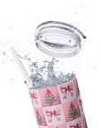 Coquette Bows Xmas Skinny Tumbler, 20oz