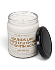 Justin, Music Lover's Natural Soy Wax, Candle, 9 oz