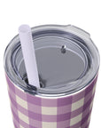 Lilac Gingham Tumbler, 20oz