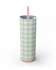 Mint Gingham Tumbler, 20oz