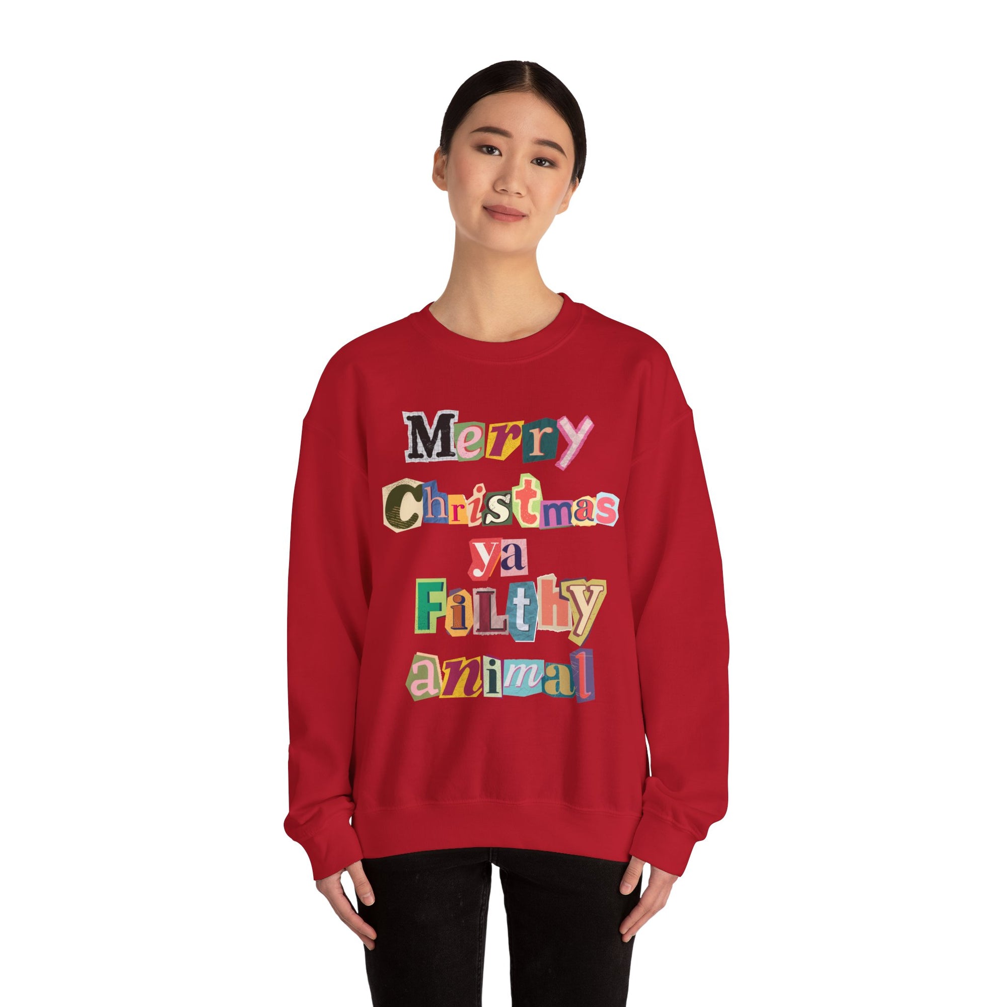 Merry Christmas Ya Filthy Animal Xmas Sweatshirt