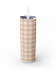 Peachy Gingham Skinny Tumbler, 20oz