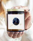 Constellation, Gold Zodiac Aries, Scented Candle, Coconut Apricot Wax, March 21 to April 19