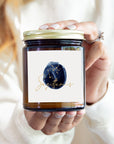 Constellation Gold Zodiac Sagittarius, Scented Candle, Coconut Apricot Wax, November 22 – December 21