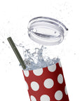 Xmas Polka dots Skinny Tumbler, 20oz