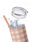 Dusty Pink Gingham Tumbler, 20oz