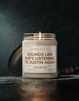 Justin, Music Lover's Natural Soy Wax, Candle, 9 oz