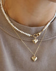 Emory, Brass Heart Necklace