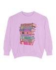 Custom Personalized Favorite Book Titles Bookish Garment Dyed Crew Sweatshirt