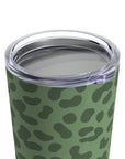 Olive Animal Print Travel Mug Tumbler 20oz