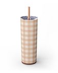 Peachy Gingham Skinny Tumbler, 20oz