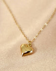 Emory, Brass Heart Necklace