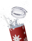 Snowflakes Xmas Skinny Tumbler, 20oz