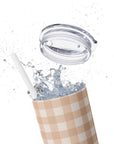 Peachy Gingham Skinny Tumbler, 20oz