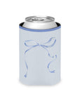 Bows Coozie Can Cooler - Baby Blue