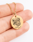 Personalized Dog Portrait Necklace