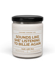 BILLIE, Music Lover's Natural Soy Candle, 9 oz.