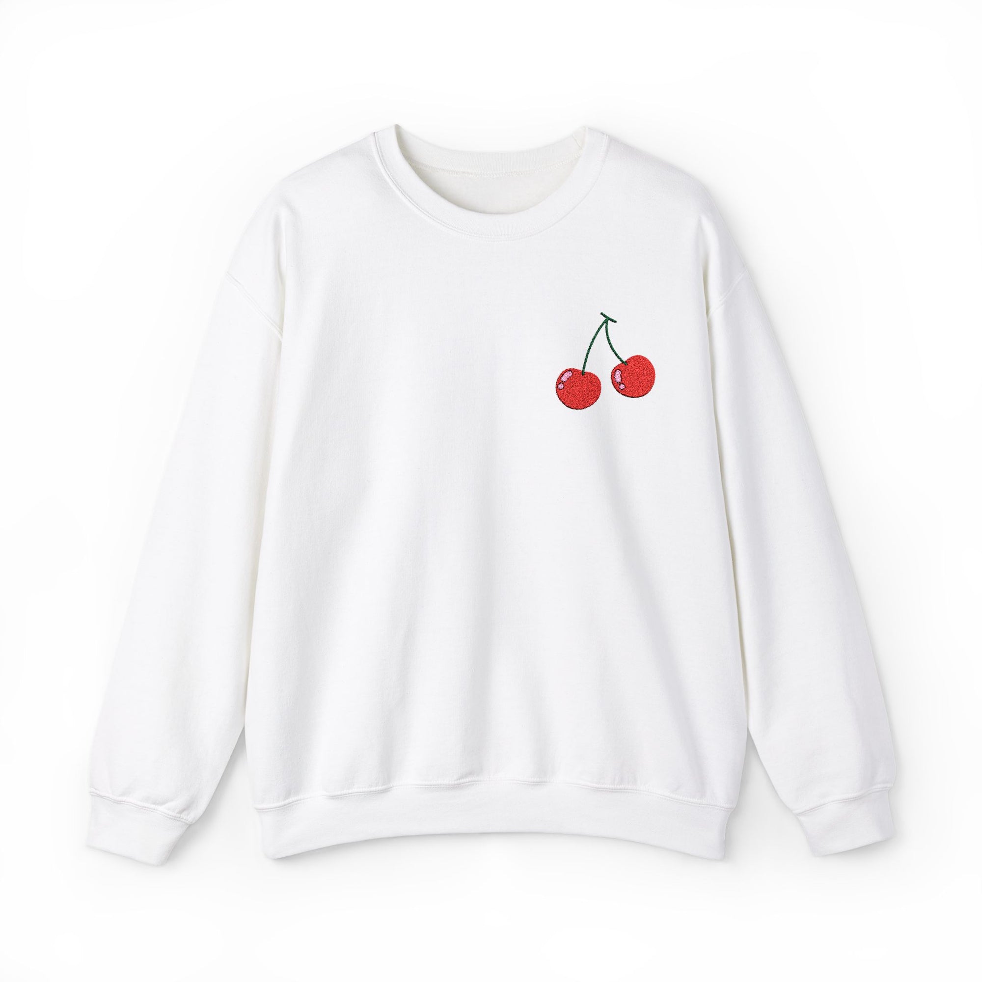 Embroidered Cherries Sweatshirt