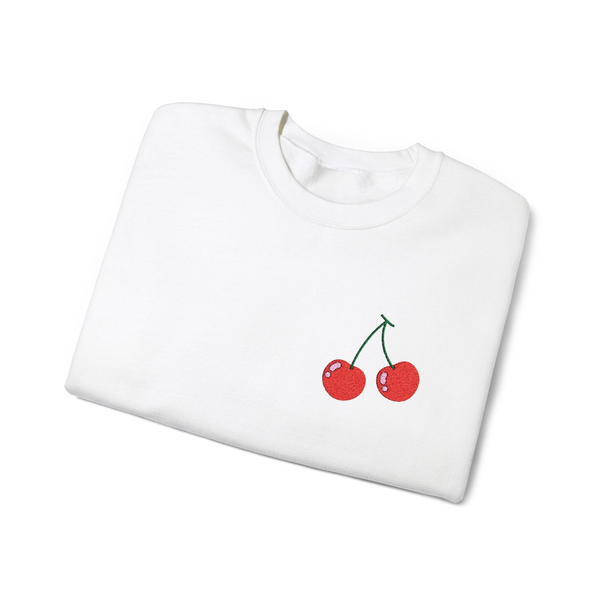 Embroidered Cherries Sweatshirt