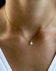 Minimalist Opal Drop Necklace