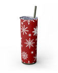 Snowflakes Xmas Skinny Tumbler, 20oz