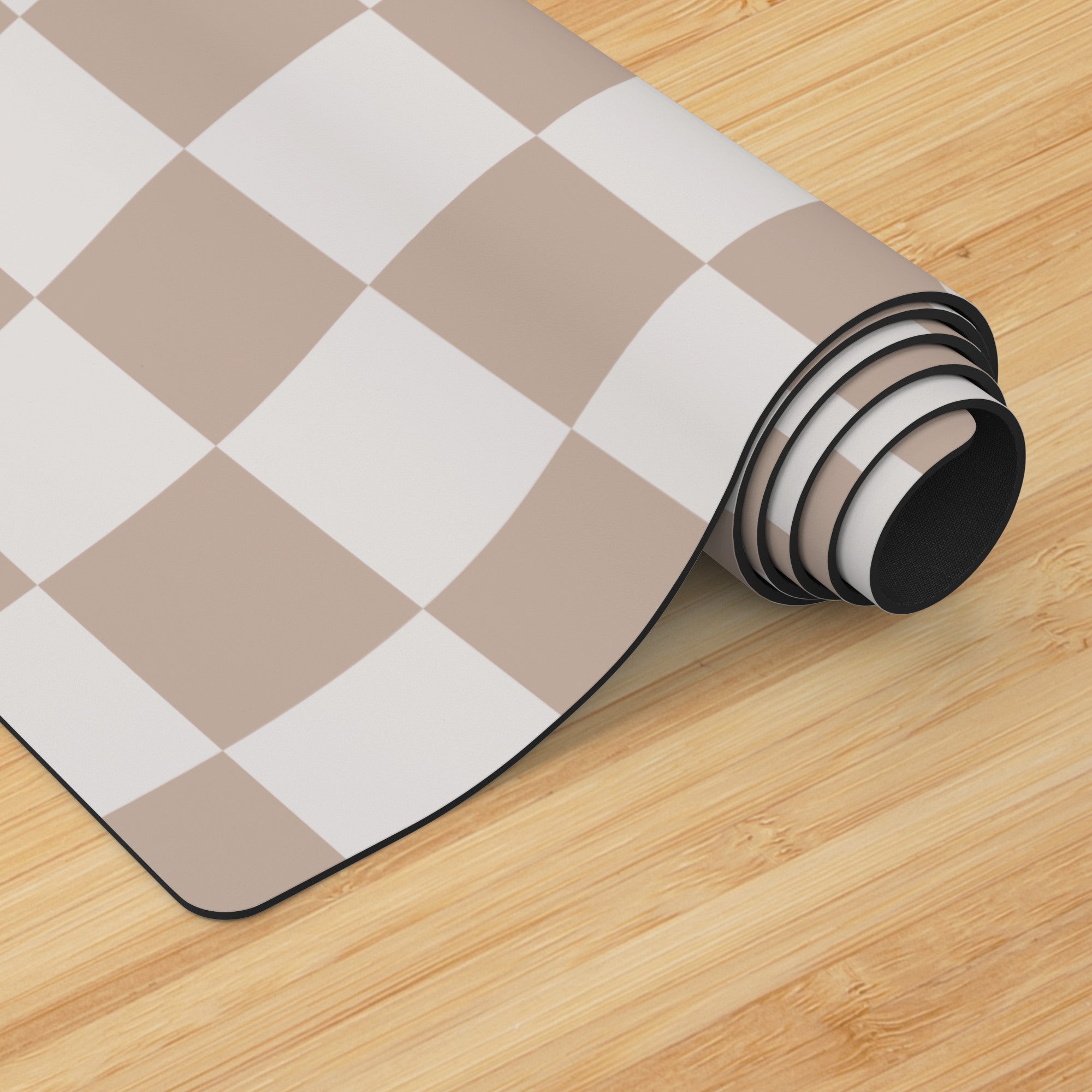 SOUL Printed Yoga Mat - Beige Check