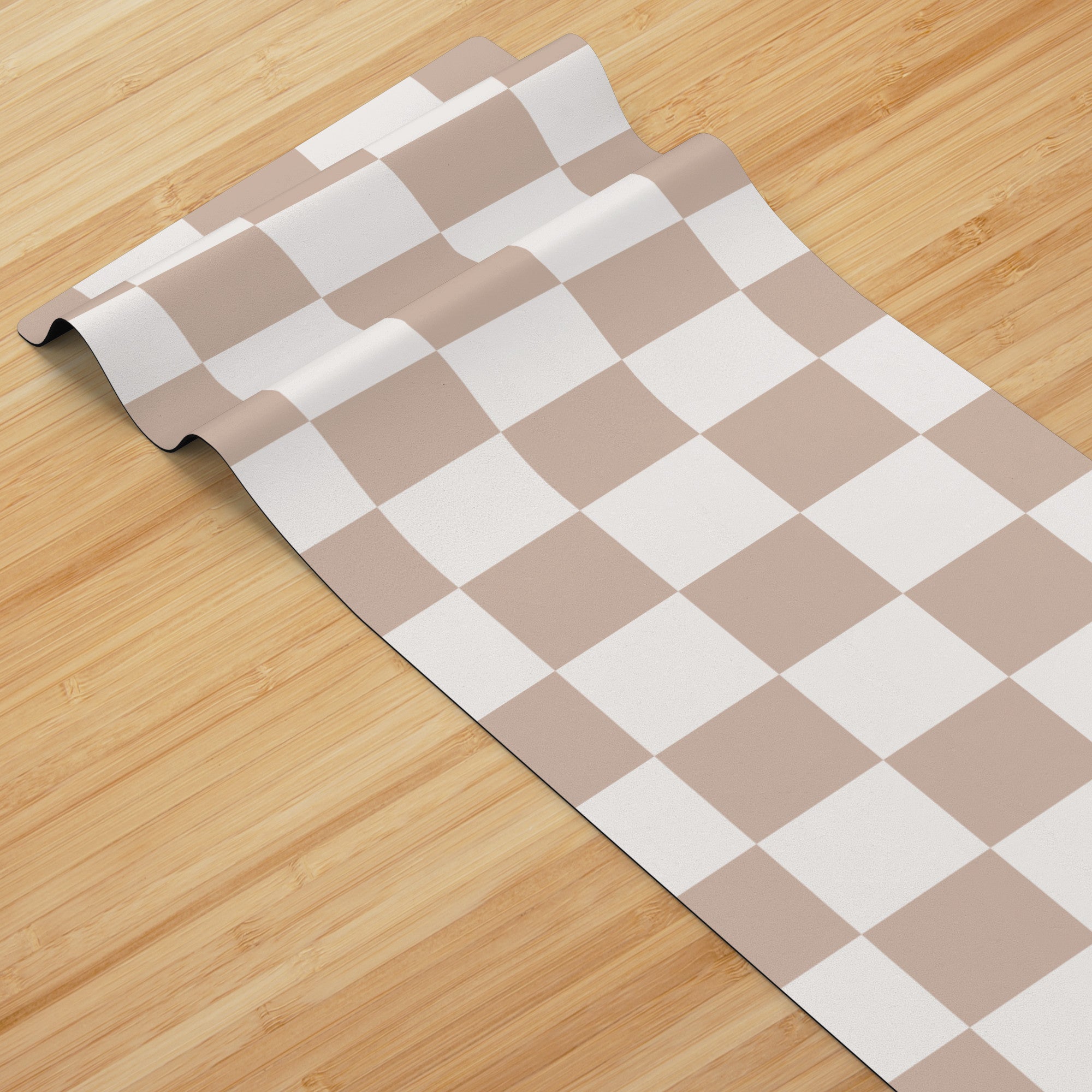 SOUL Printed Yoga Mat - Beige Check