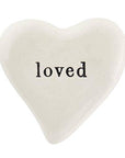 Handcrafted Little Ceramic Heart - Loved