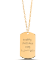 Handwritten Engraved Tag Necklace