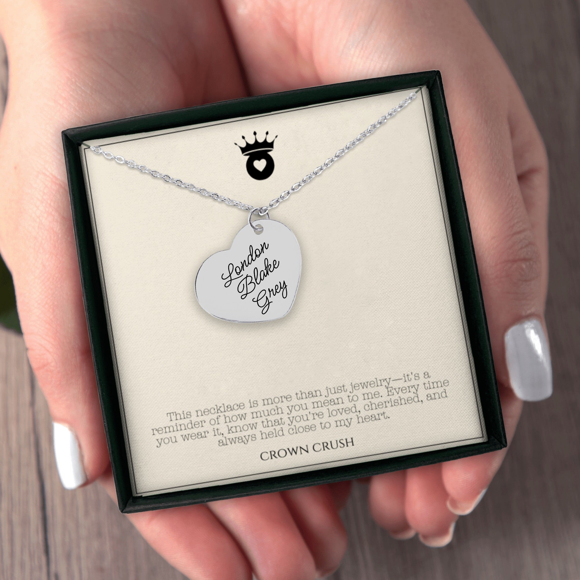 Personalized Heart Necklace