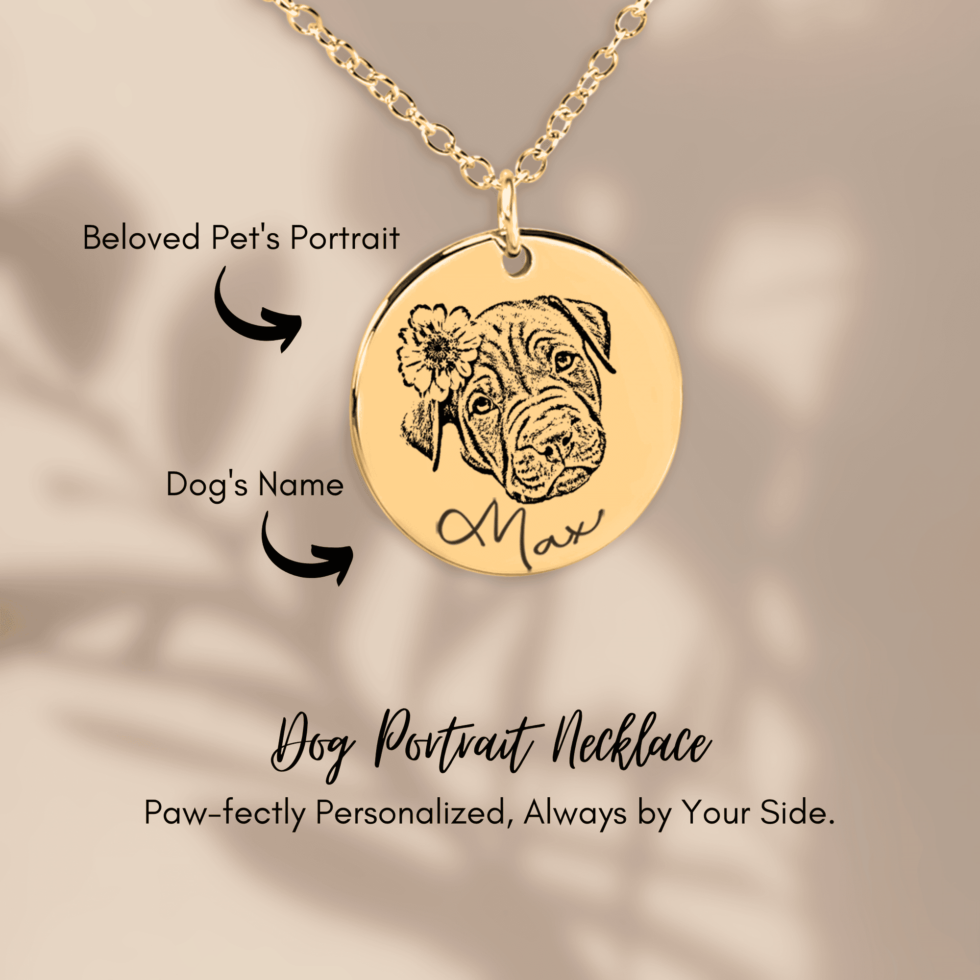 Personalized Dog Portrait Necklace